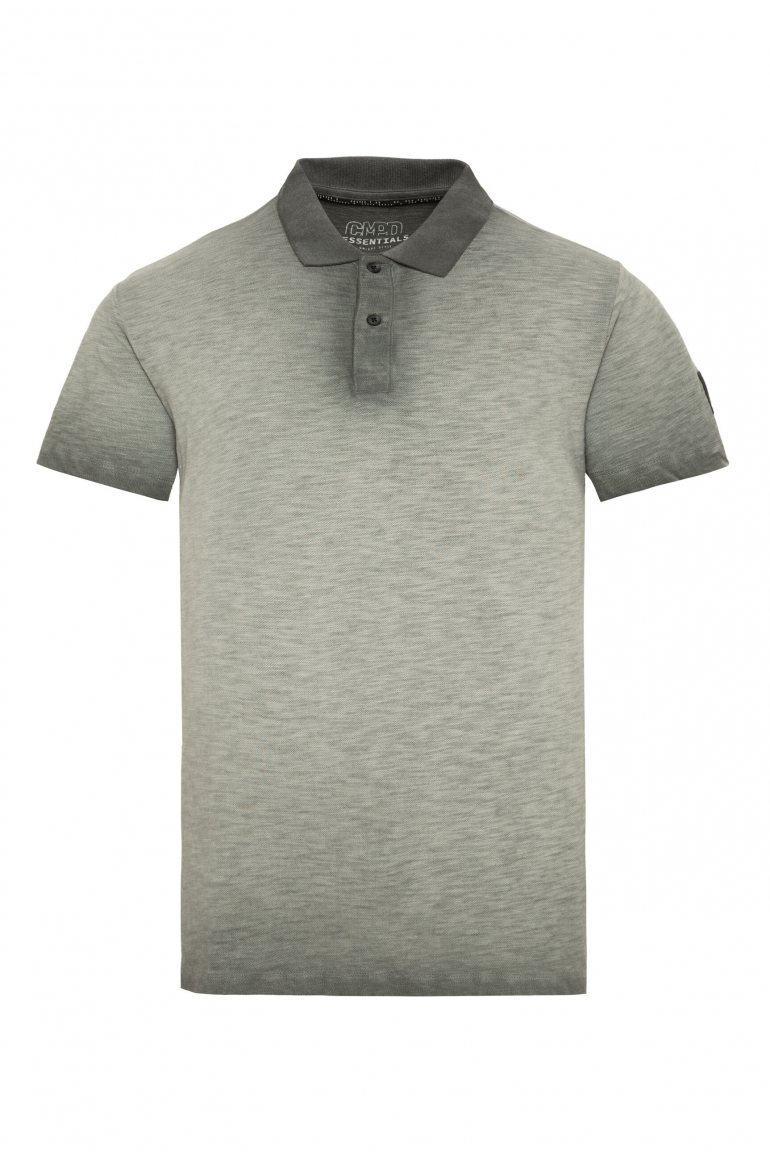 Poloshirt aus Slub-Pikee Inside Oil Dyed sage