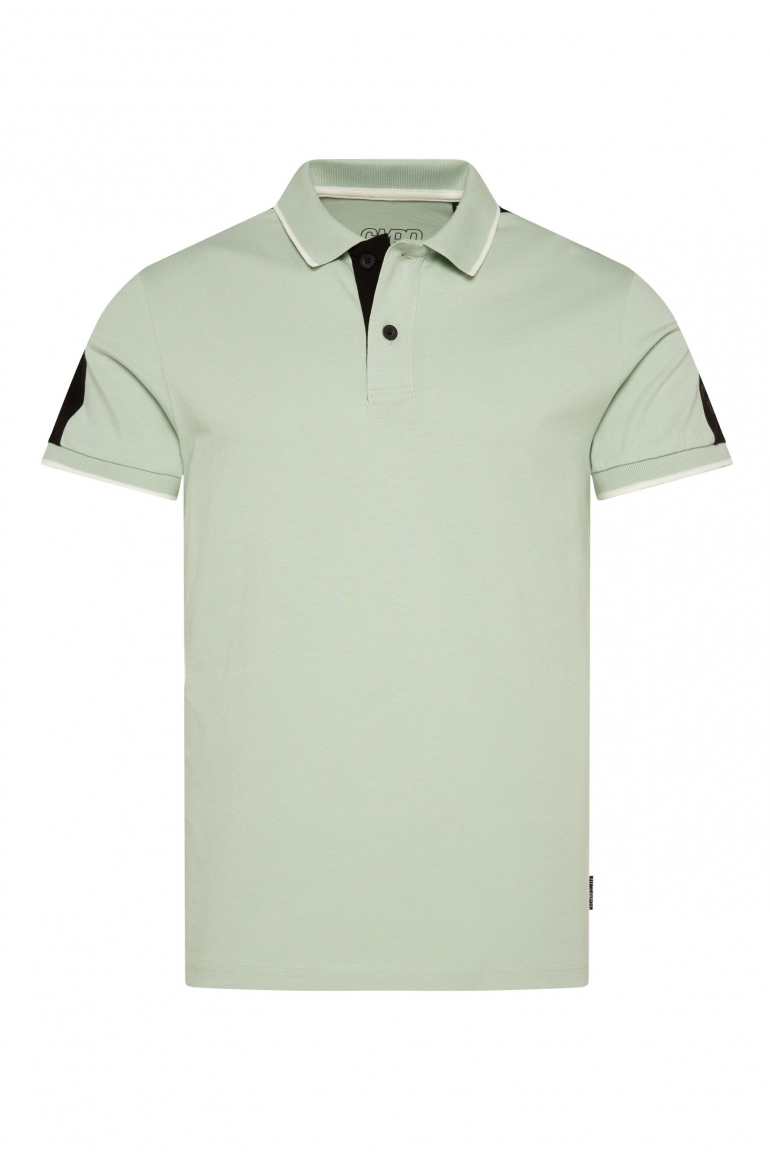 Poloshirt mit Tapes und Backprint mint