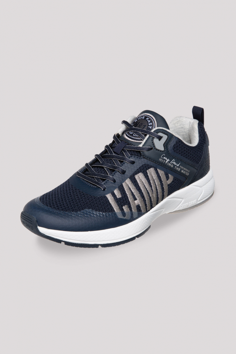 Power Sneaker mit Knit-Design und Logo-Stickerei blue navy