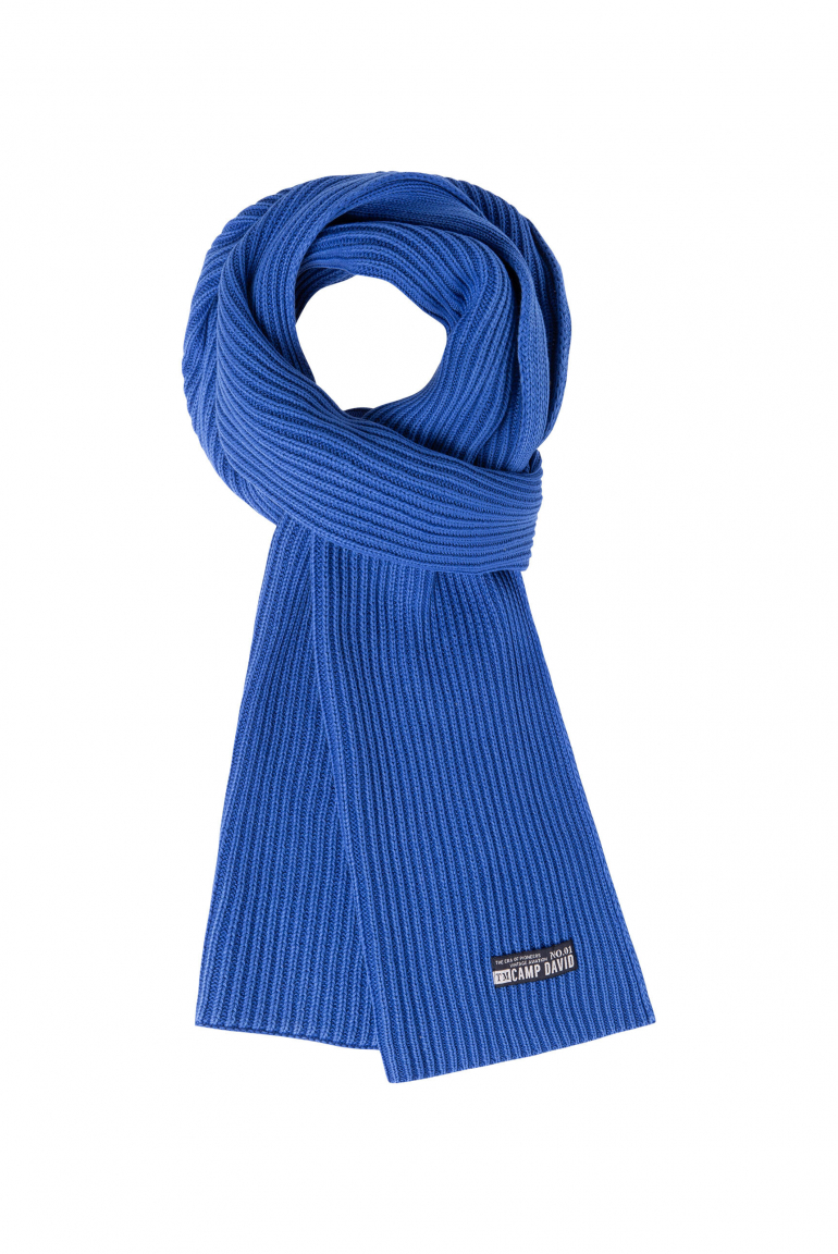 Rippstrickschal Stone Washed flight blue