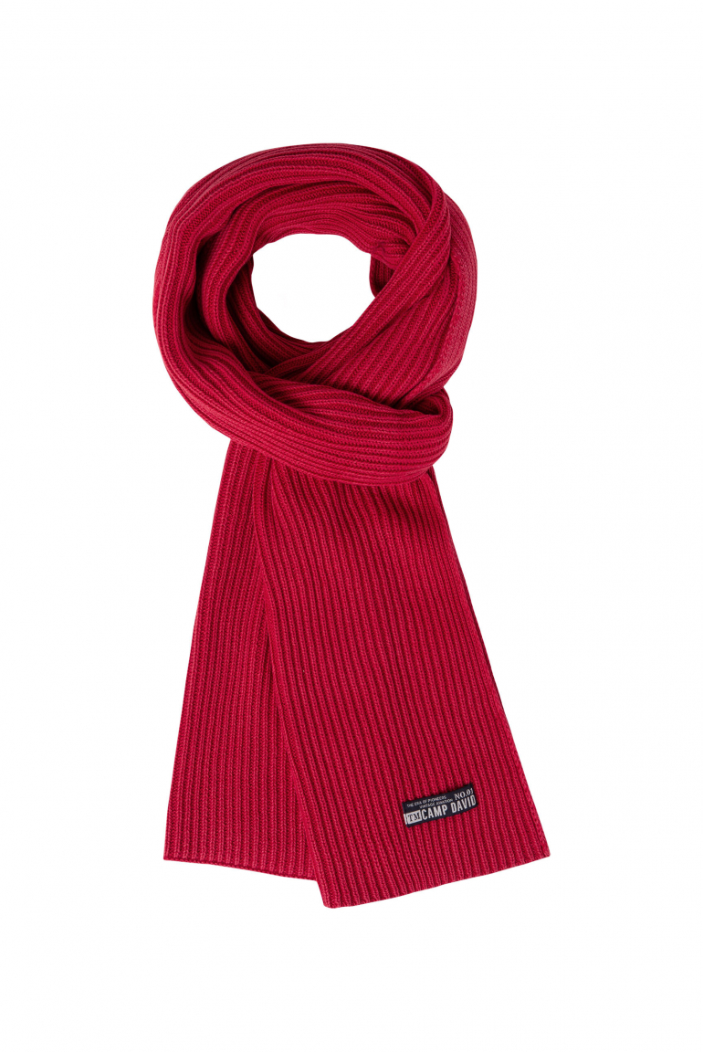Rippstrickschal Stone Washed royal red