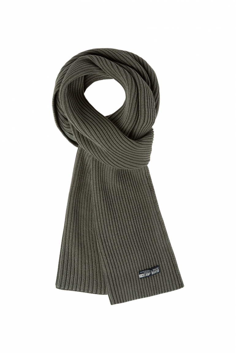 Rippstrickschal Stone Washed medium khaki