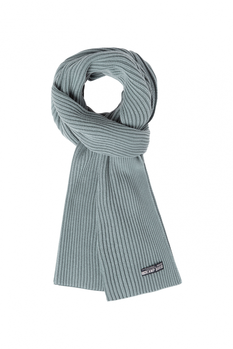 Rippstrickschal Stone Washed teal