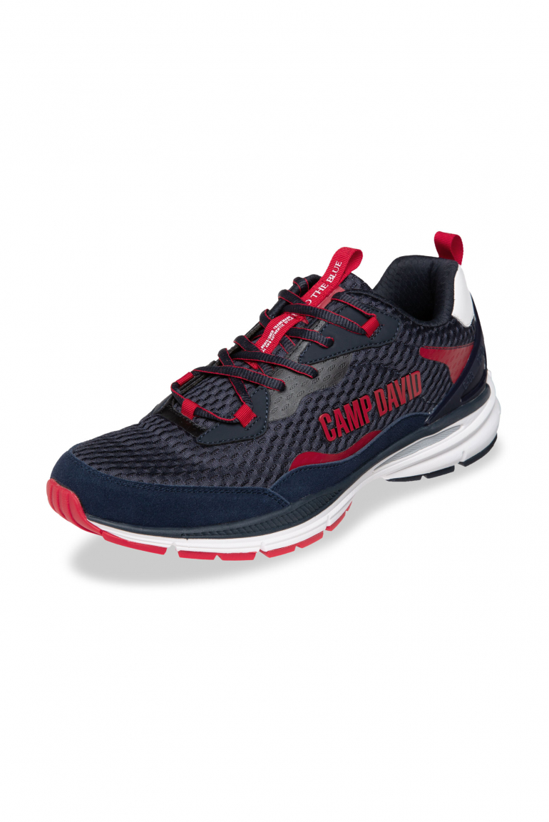 Running Sneaker mit Mesh-Struktur und Logo blue navy