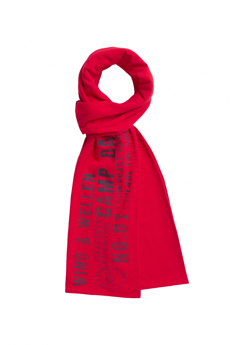 Schal aus Jersey mit Label Print