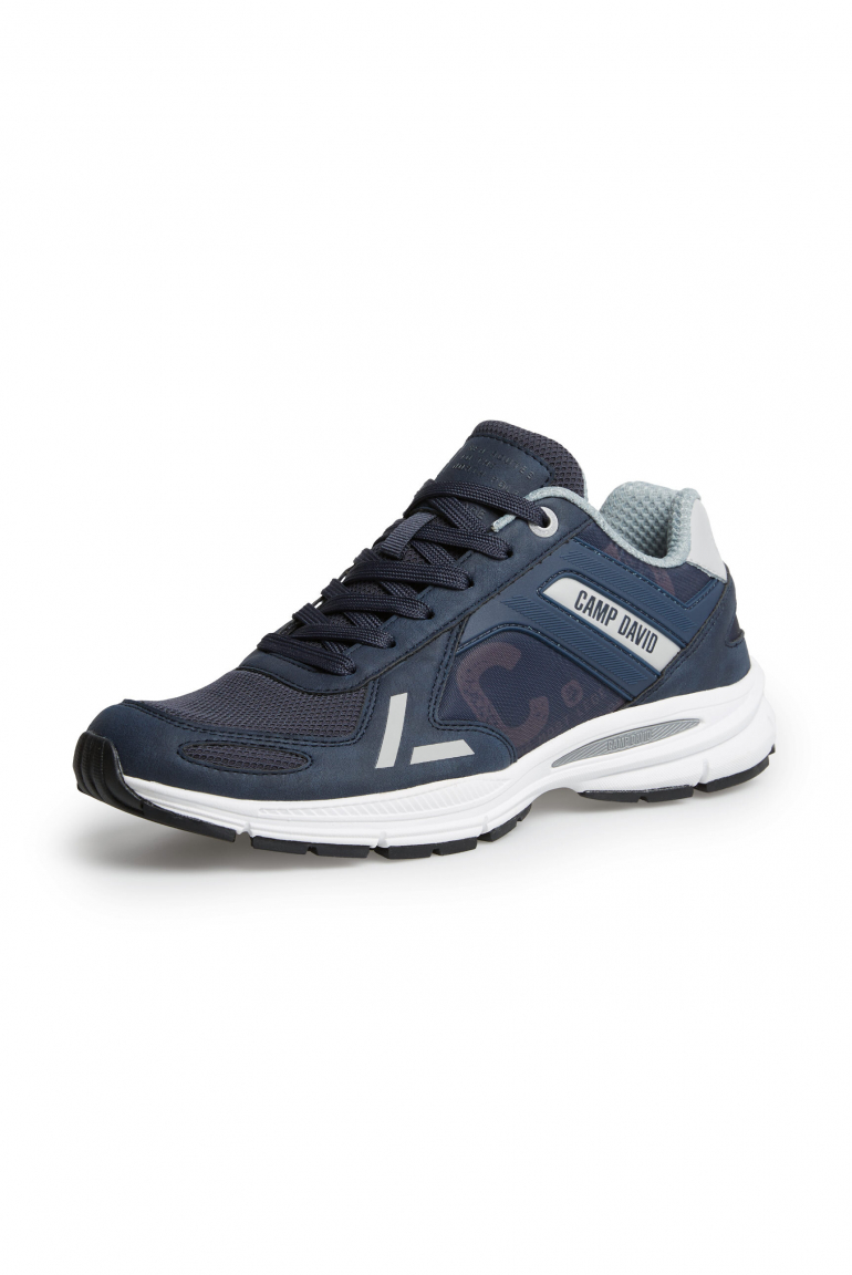 Sneaker mit Mesh- und Logo-Details blue navy