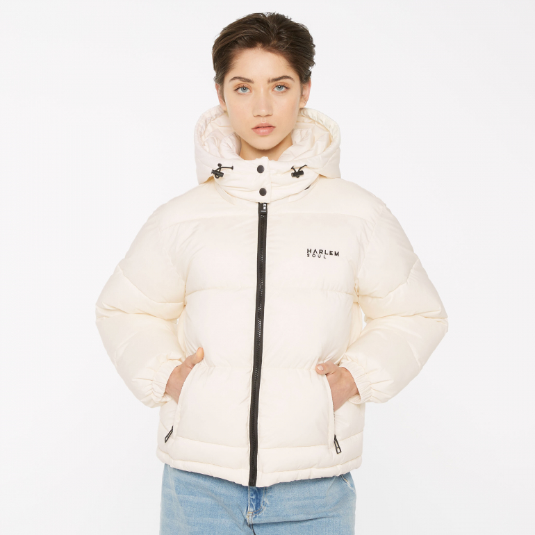 SO-HO Puffer Jacket mit Kapuze ecru