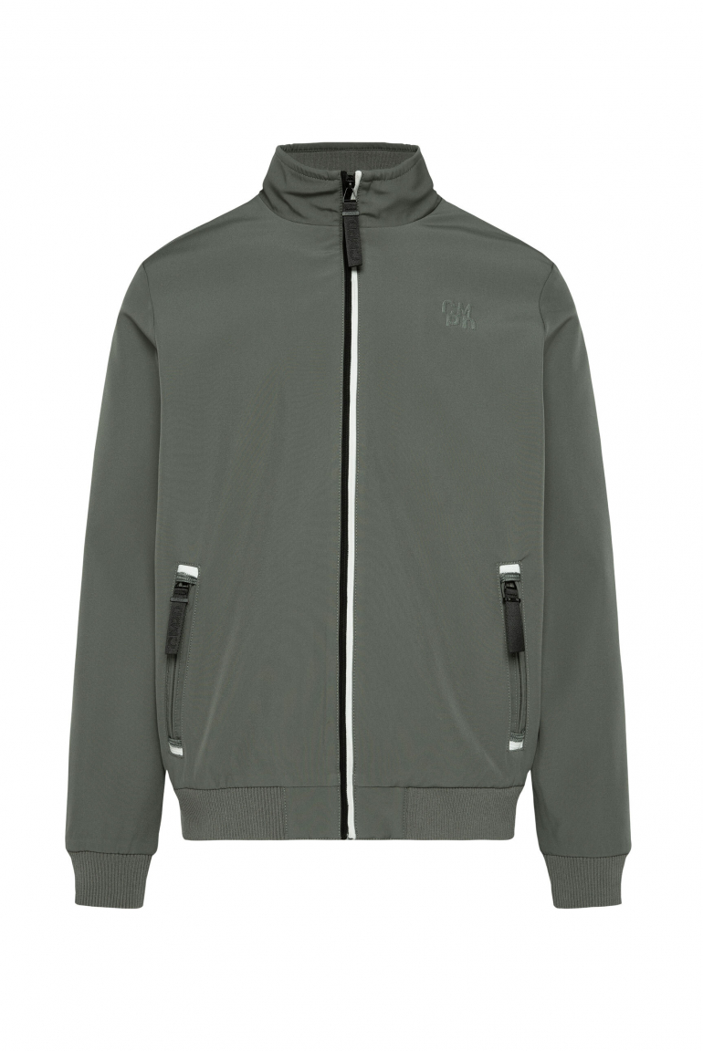 Softshell-Blouson mit tonaler Rücken-Stickerei castor green