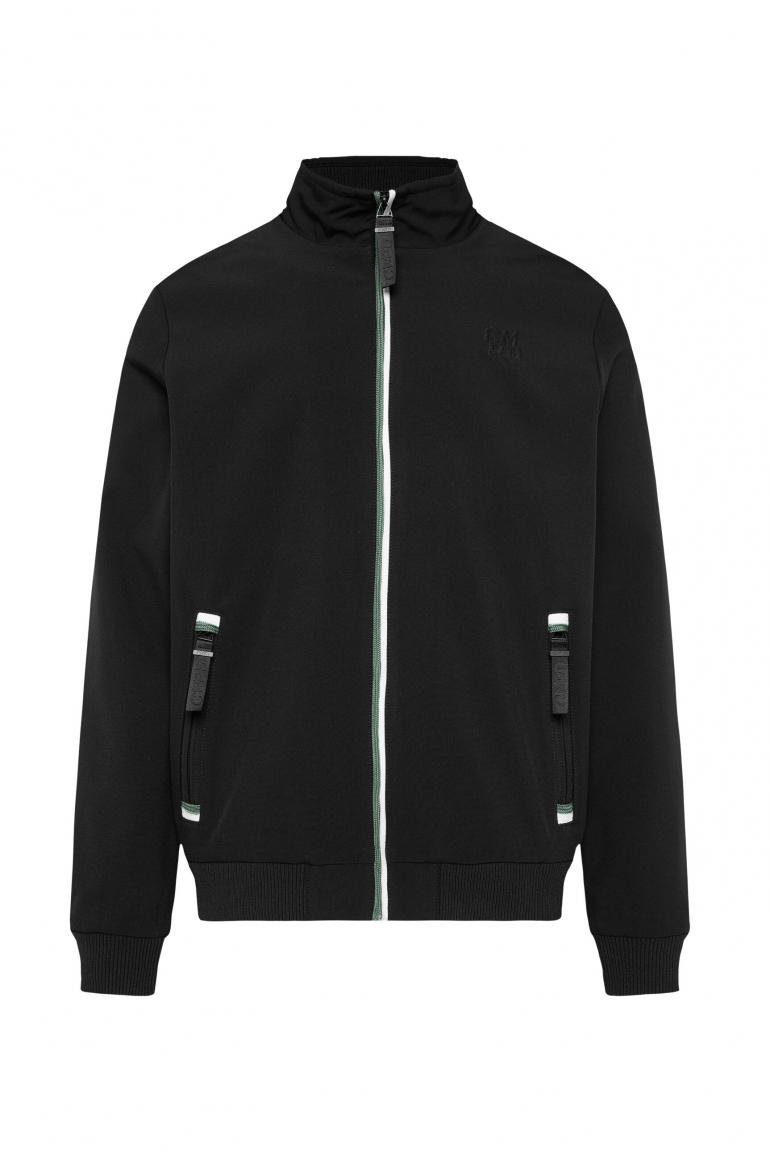 Softshell-Blouson mit tonaler Rücken-Stickerei black