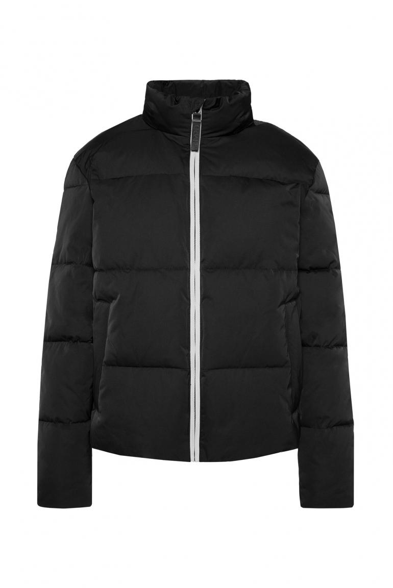 Steppjacke mit Colour-Blocking und Kapuze black