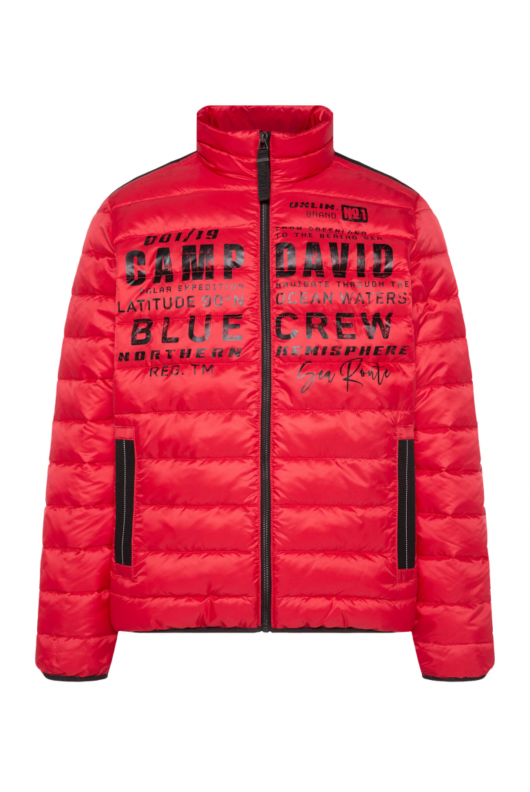 Steppjacke mit Logo Prints bright red
