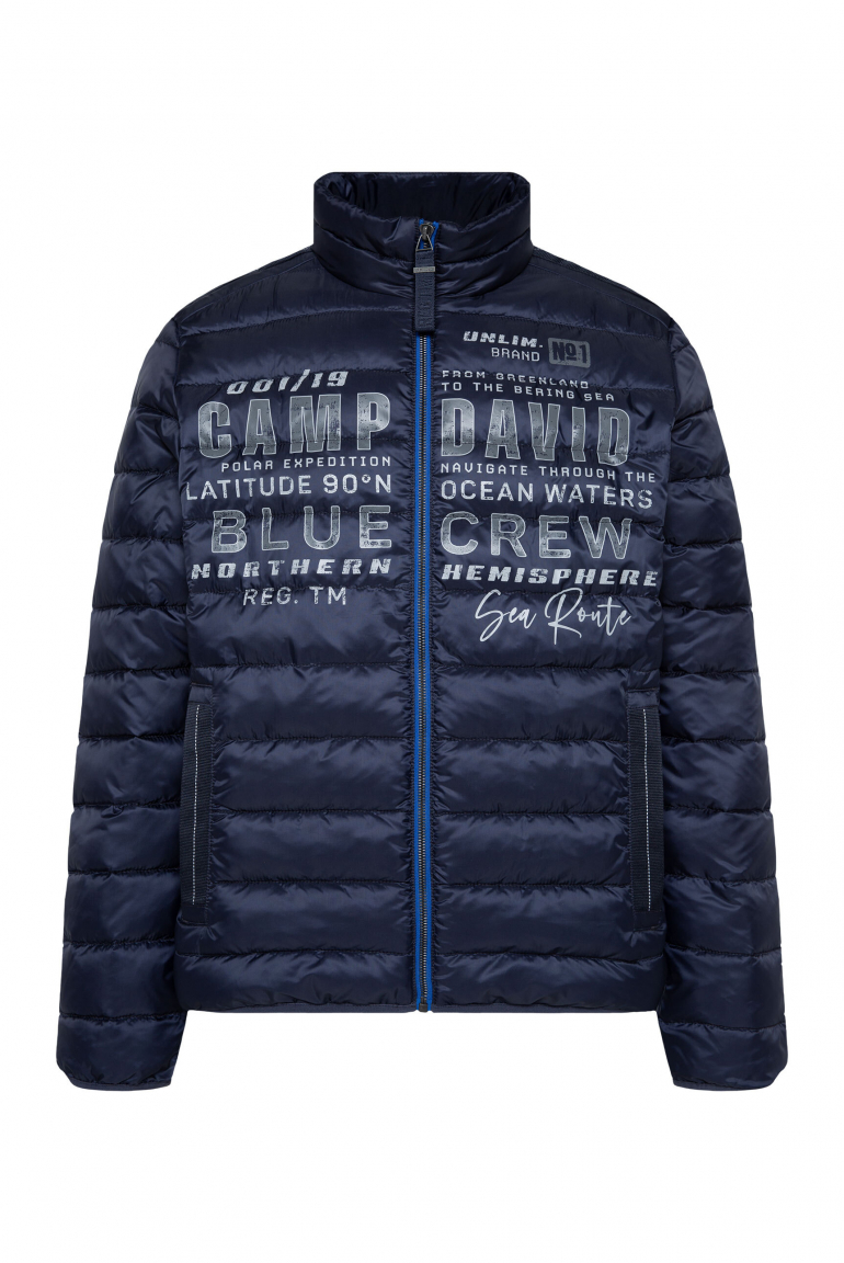 Steppjacke mit Logo Prints blue navy