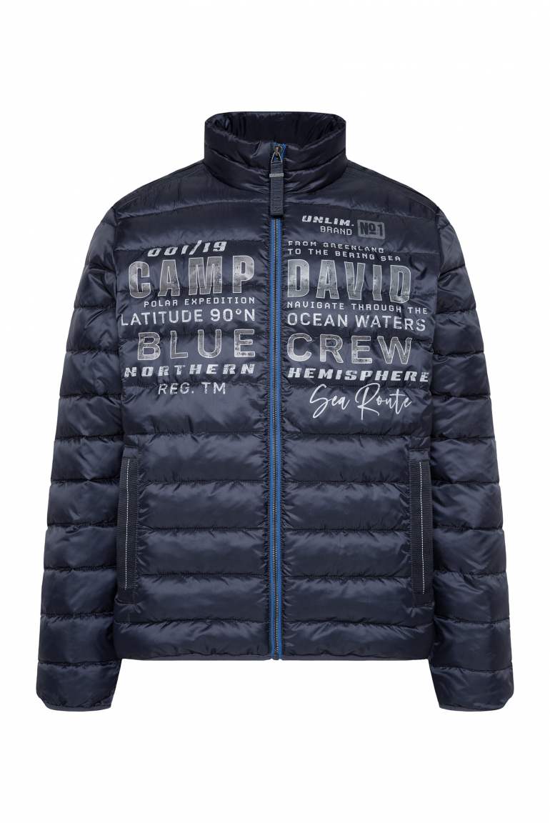 Steppjacke mit Logo Prints blue navy