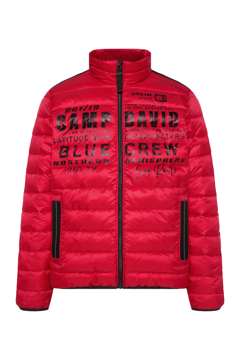 Steppjacke mit Logo Prints bright red
