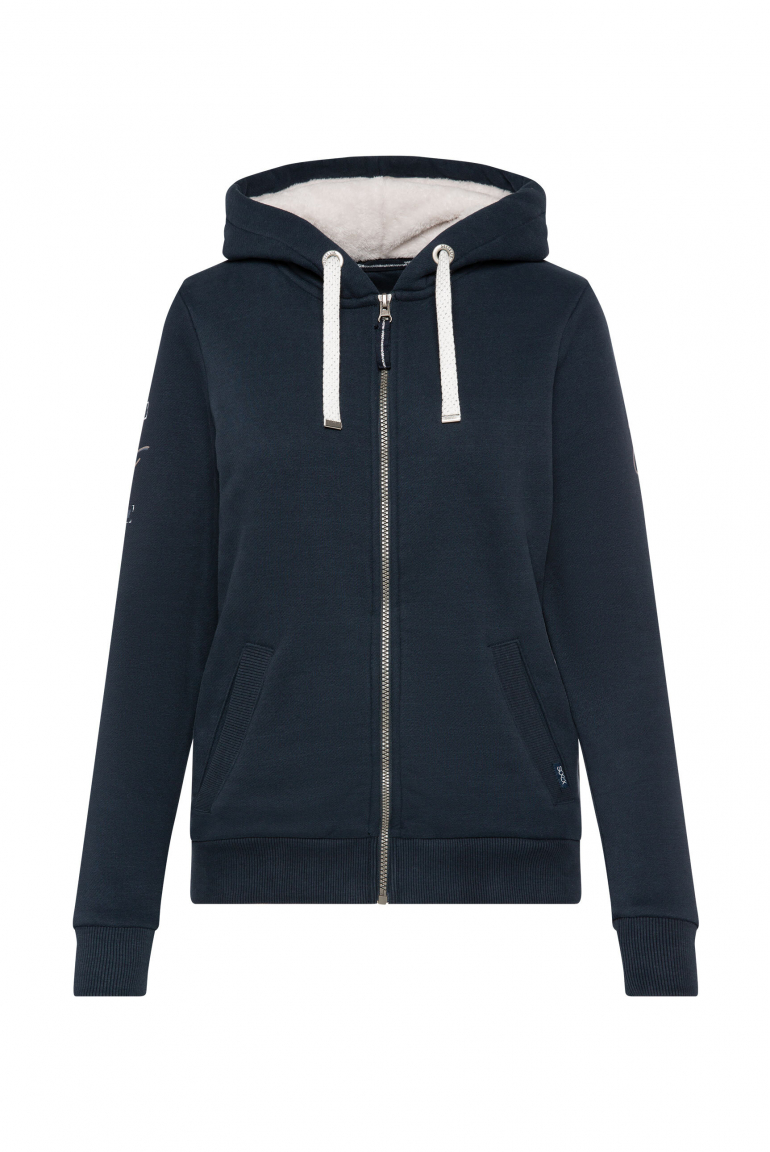 Sweatjacke mit Kapuze und Rücken-Print blue navy