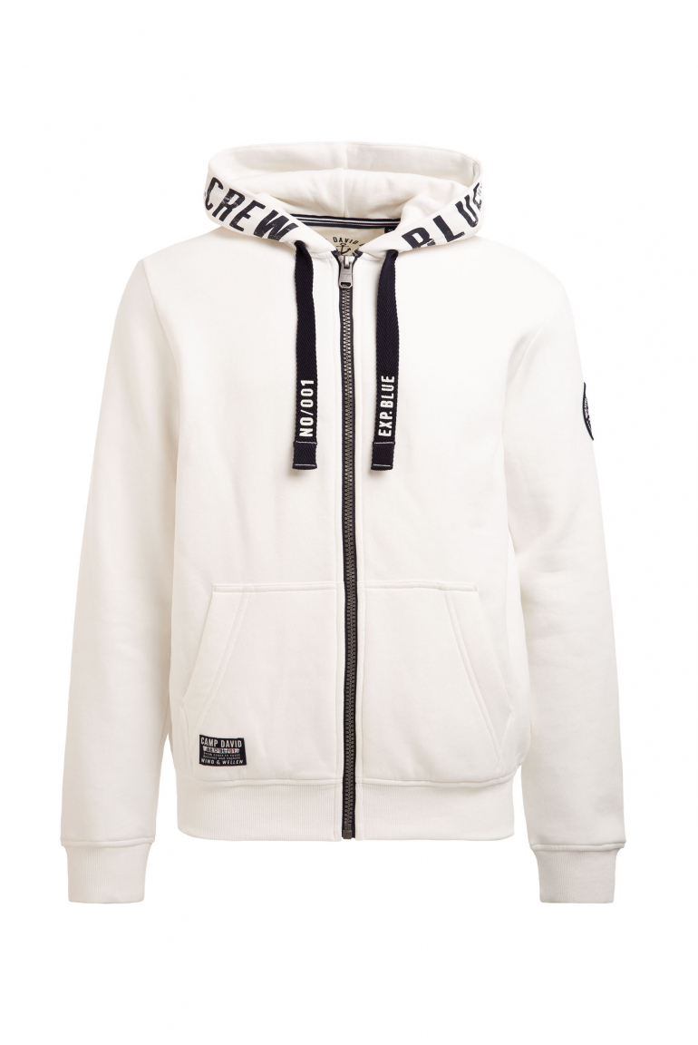 Sweatjacke mit Kapuzen-Artwork ivory
