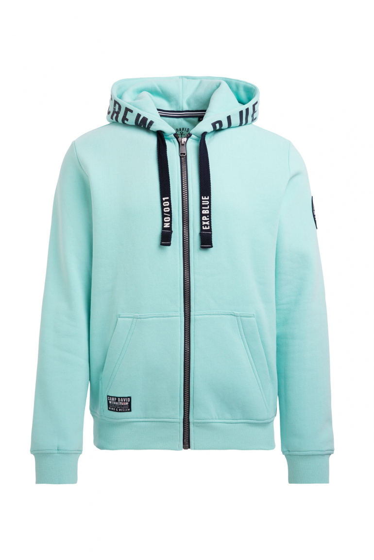 Sweatjacke mit Kapuzen-Artwork new aqua