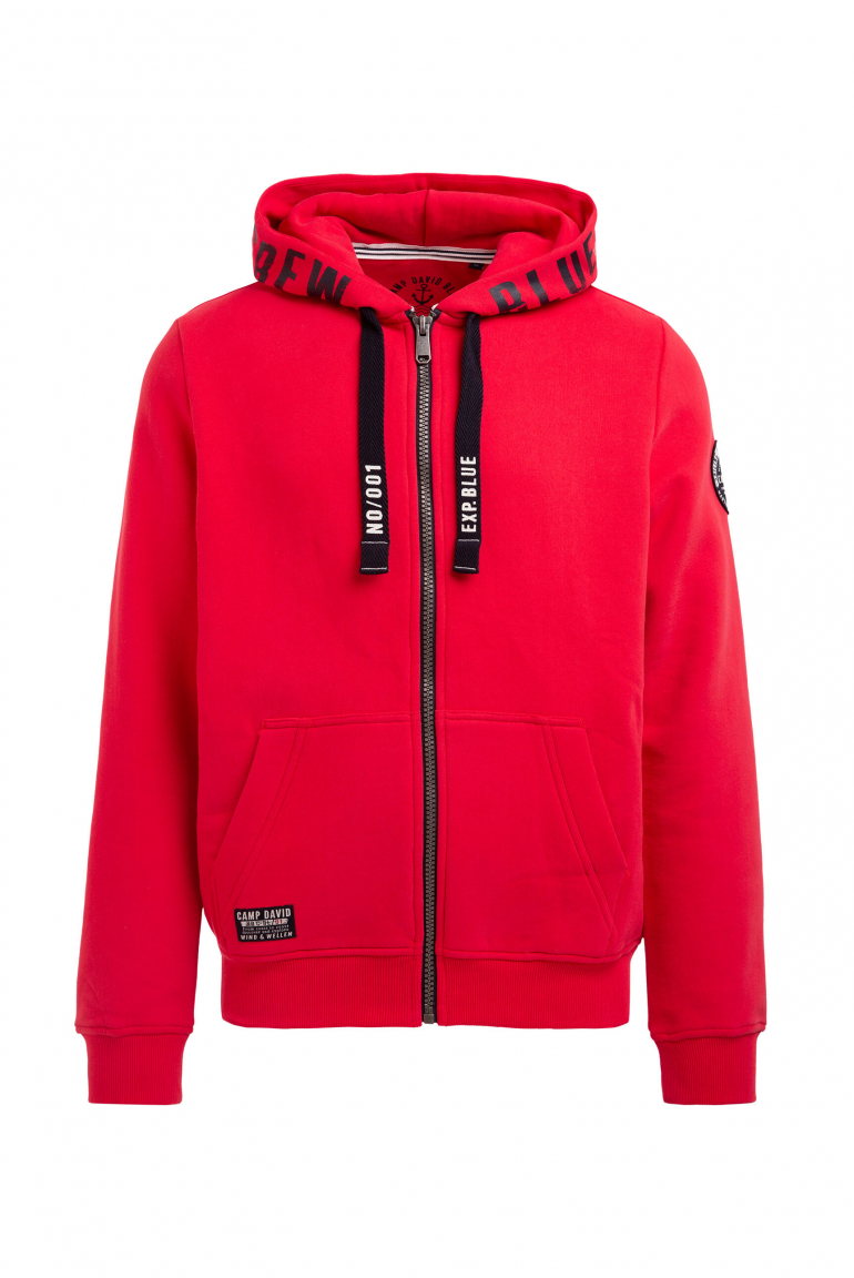 Sweatjacke mit Kapuzen-Artwork summer red