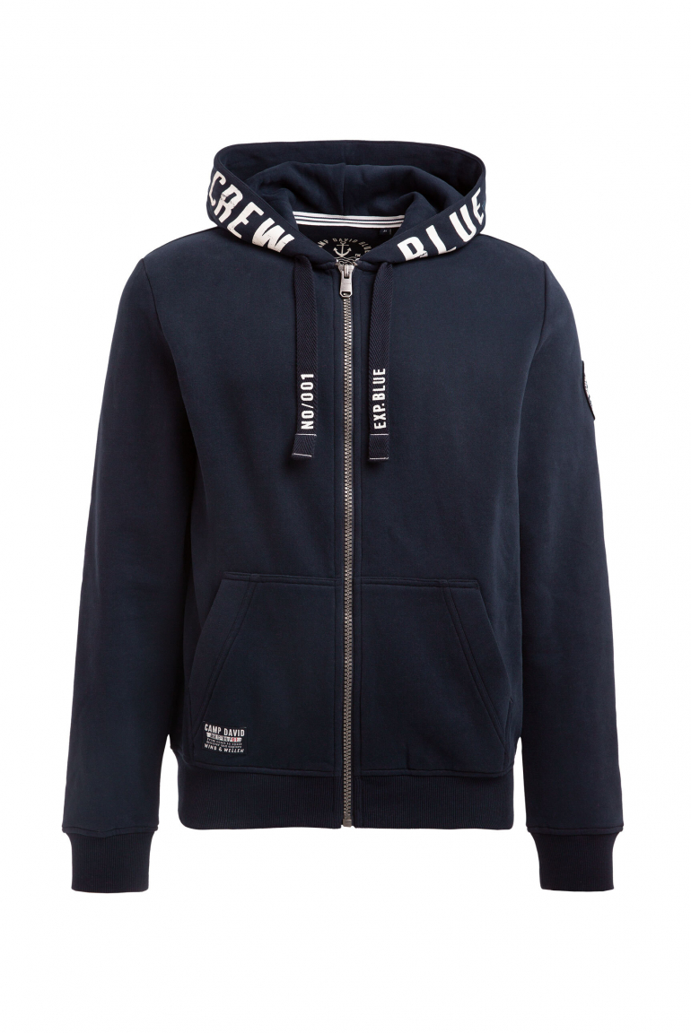 Sweatjacke mit Kapuzen-Artwork blue navy