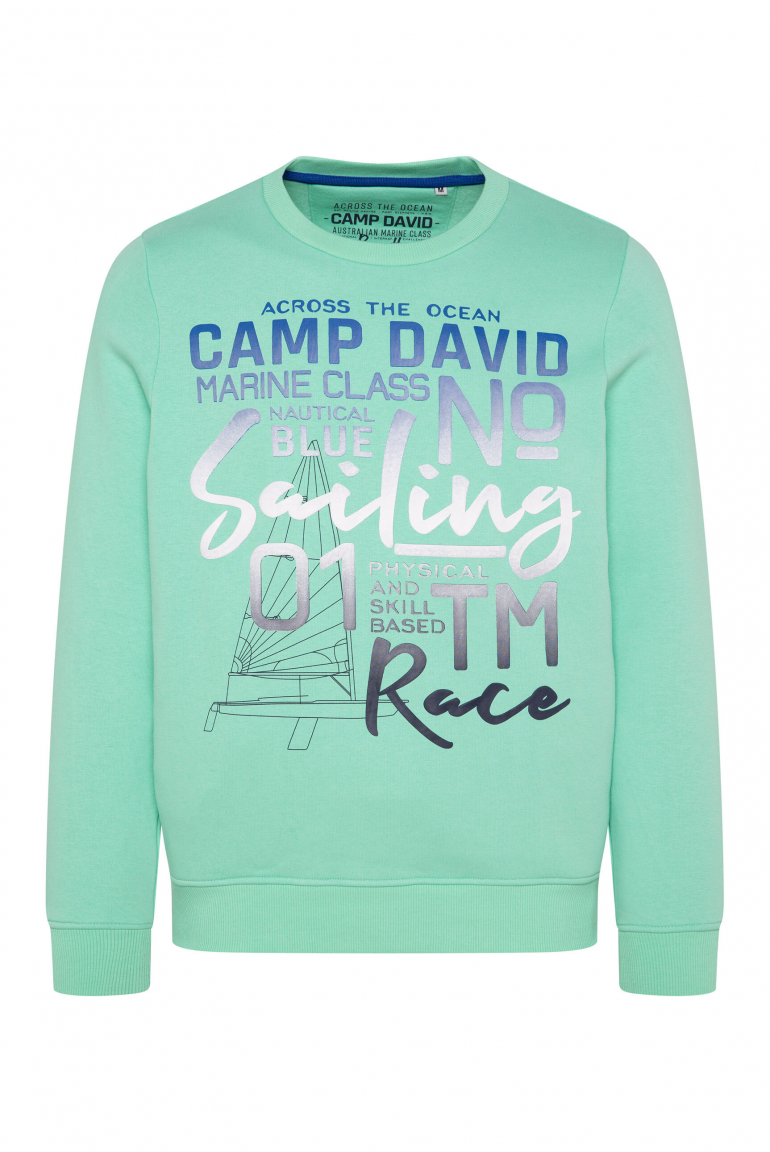 Sweatshirt mit Colour Gradient Puffprint mint leaf