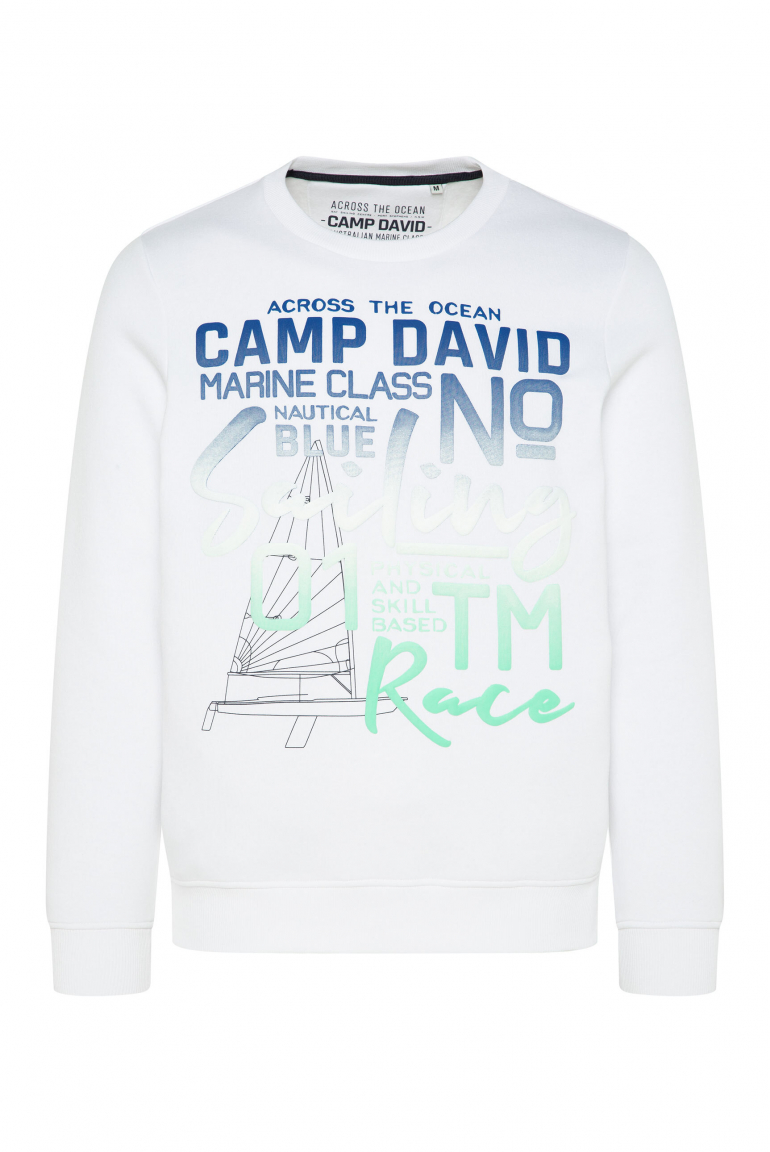 Sweatshirt mit Colour Gradient Puffprint opticwhite