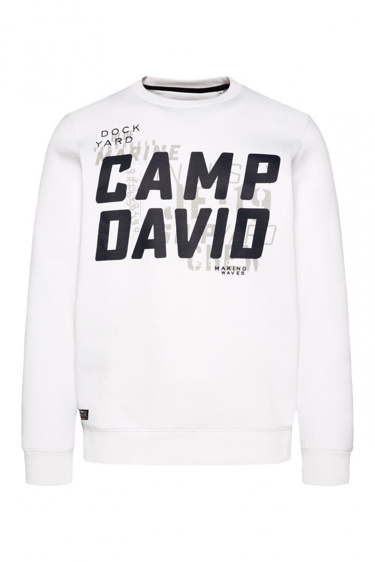 Sweatshirt mit Logo Print opticwhite