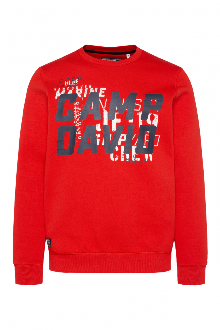 Sweatshirt mit Logo Print speed red