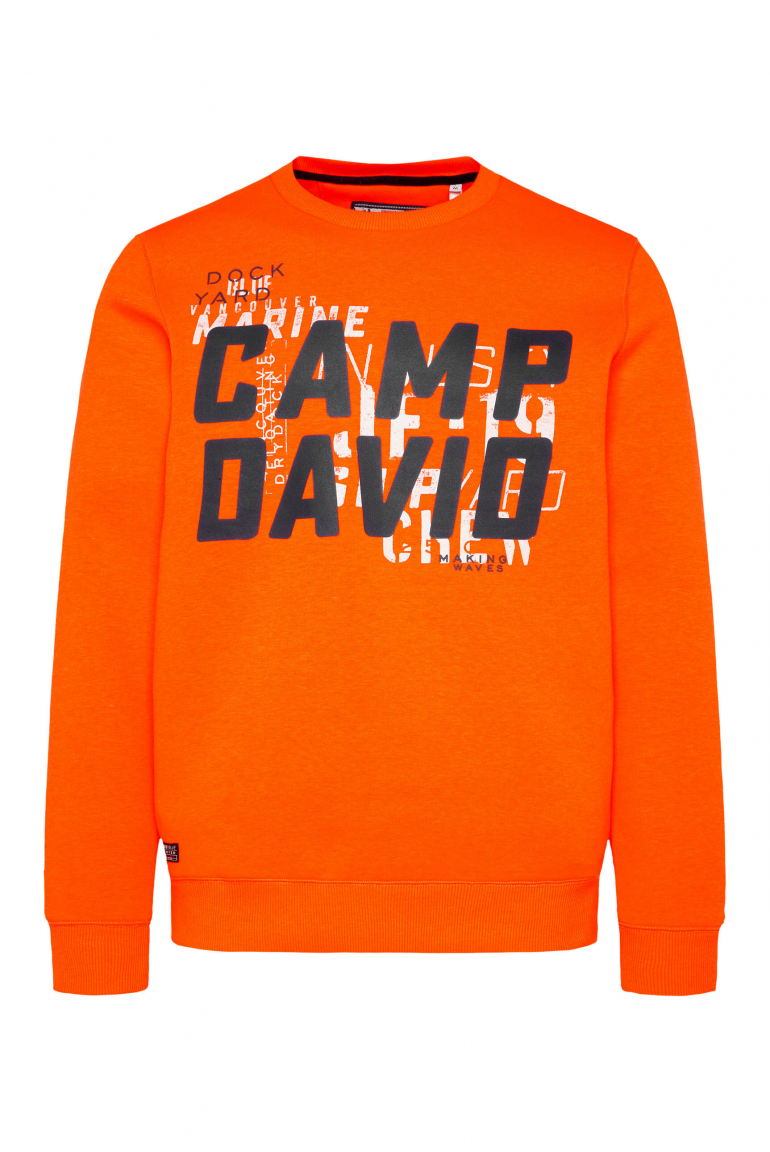 Sweatshirt mit Logo Print speed orange