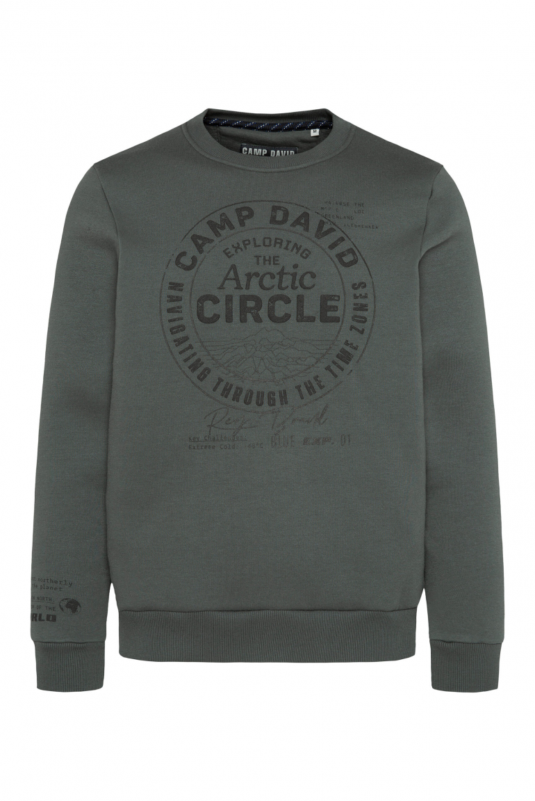 Sweatshirt mit Puffprint dark forest