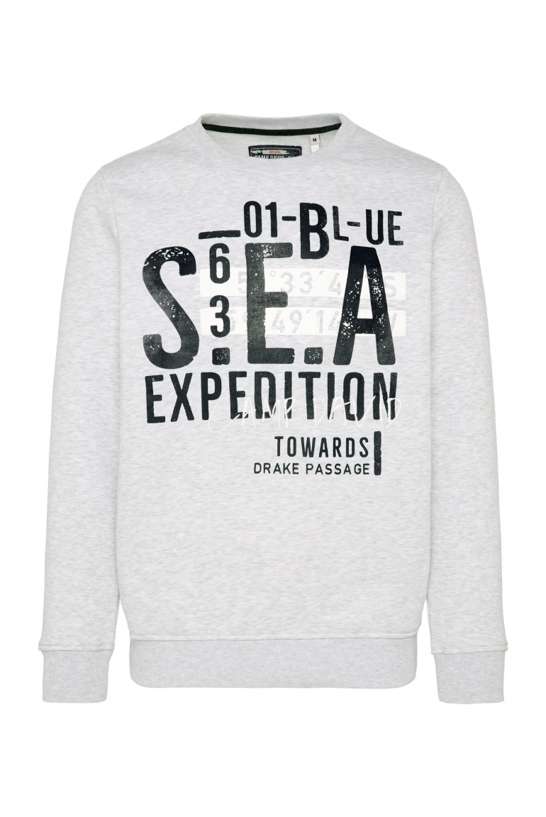 Sweatshirts mit Label Prints und Stickereien light grey melange