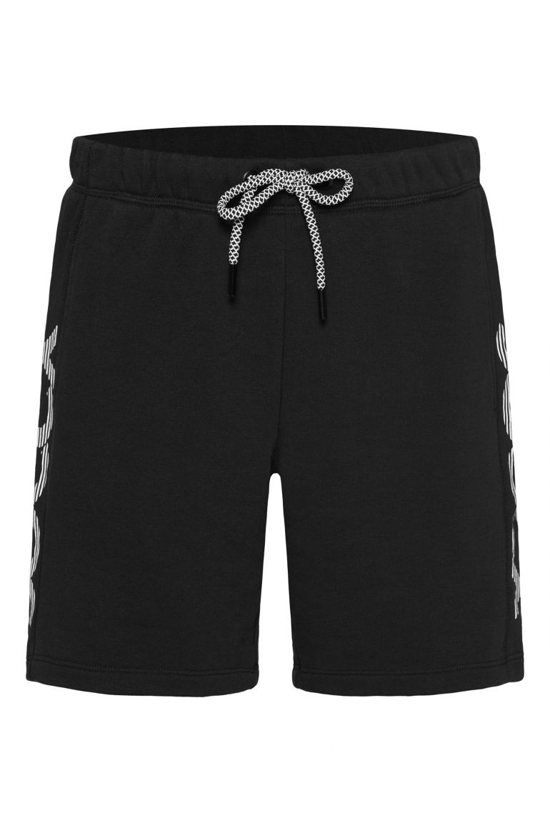 Sweatshorts mit Logo Print an den Seiten black