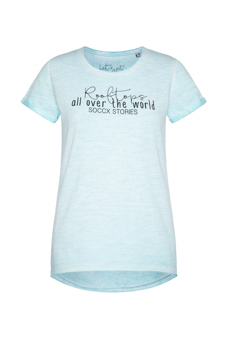 T-Shirt im Used Look mit Label Prints fresh breeze