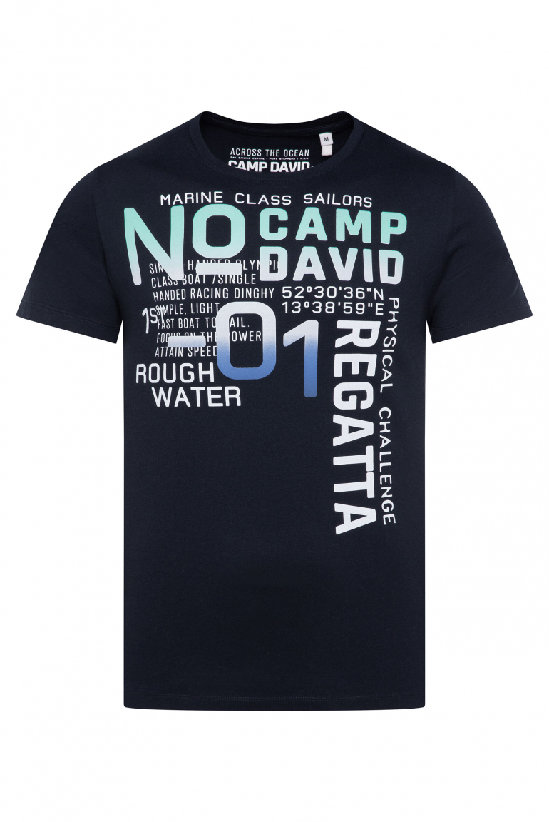 T-Shirt mit Colour Gradient Print blue navy