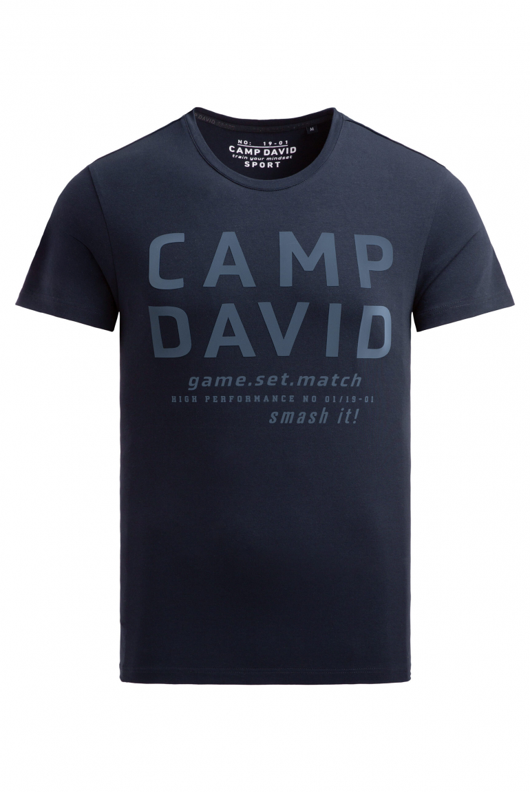 T-Shirt mit Logo Artwork blue navy