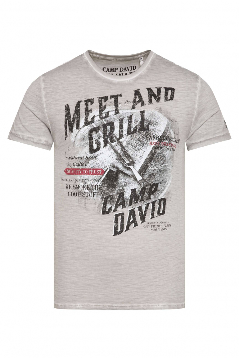 T-Shirt mit Photoprint polo grey