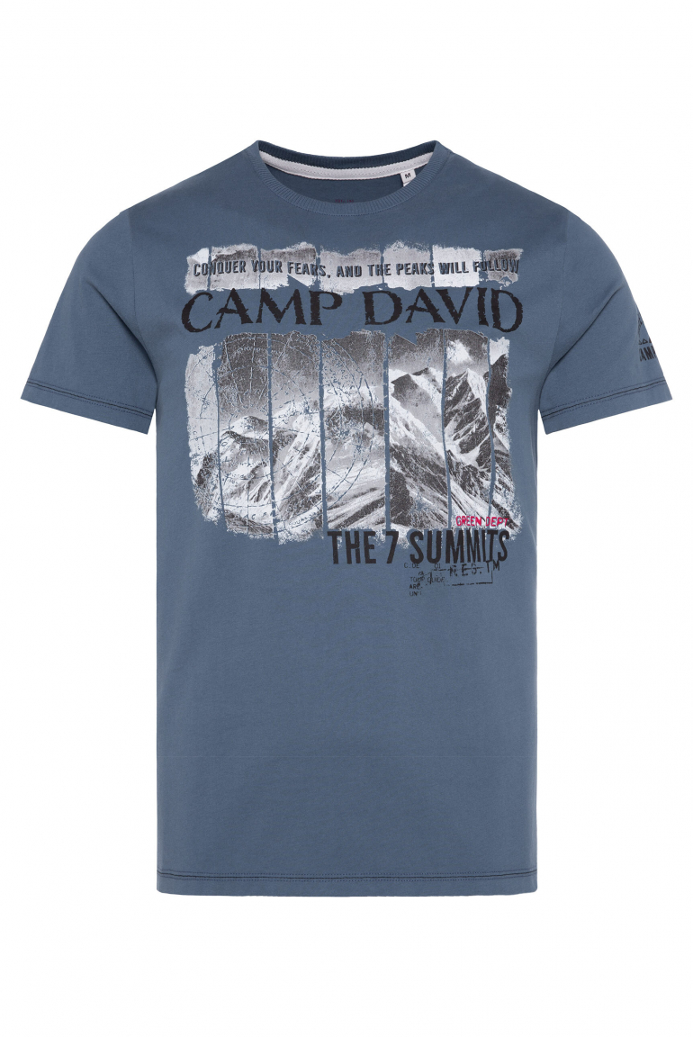 T-Shirt mit Photoprint vintage indigo