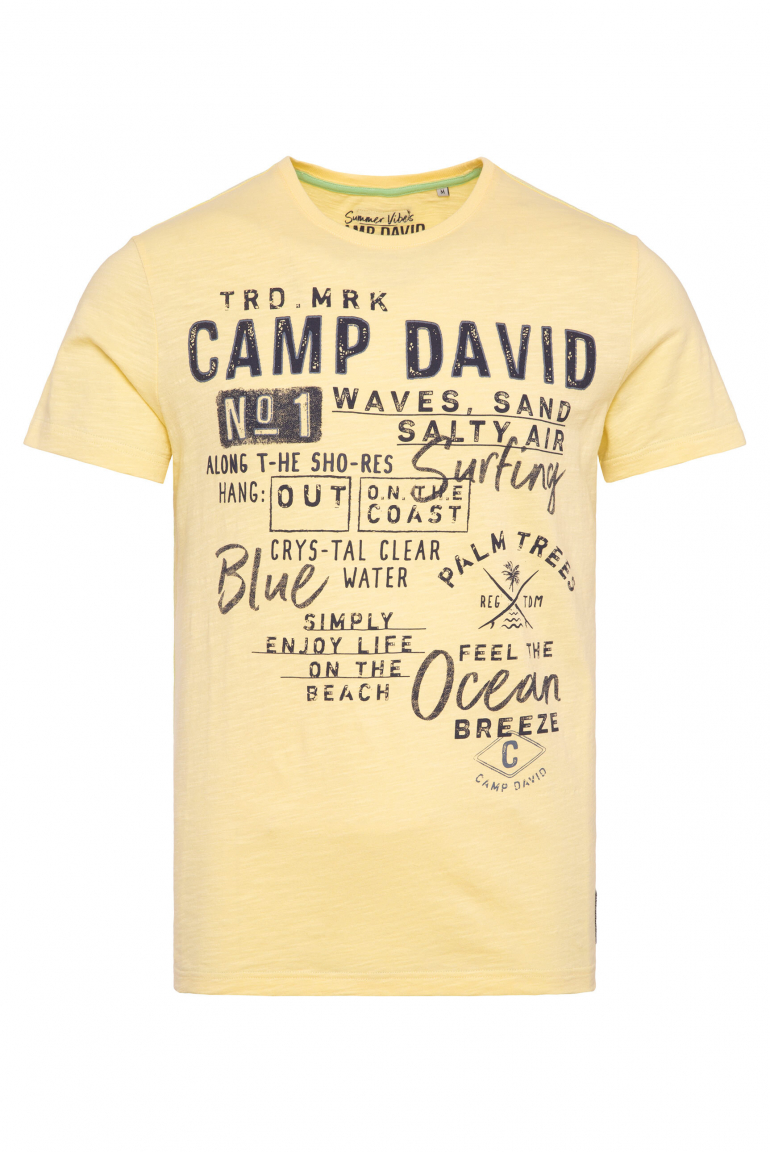 T-Shirt mit Prints im Used Look sun