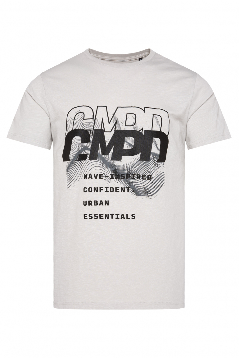 T-Shirt Rundhals mit Rubber Artwork stone