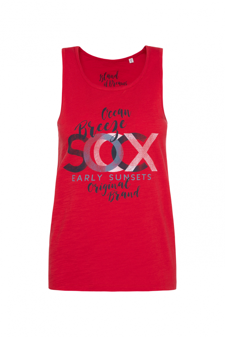 Tanktop mit Label Print flag red