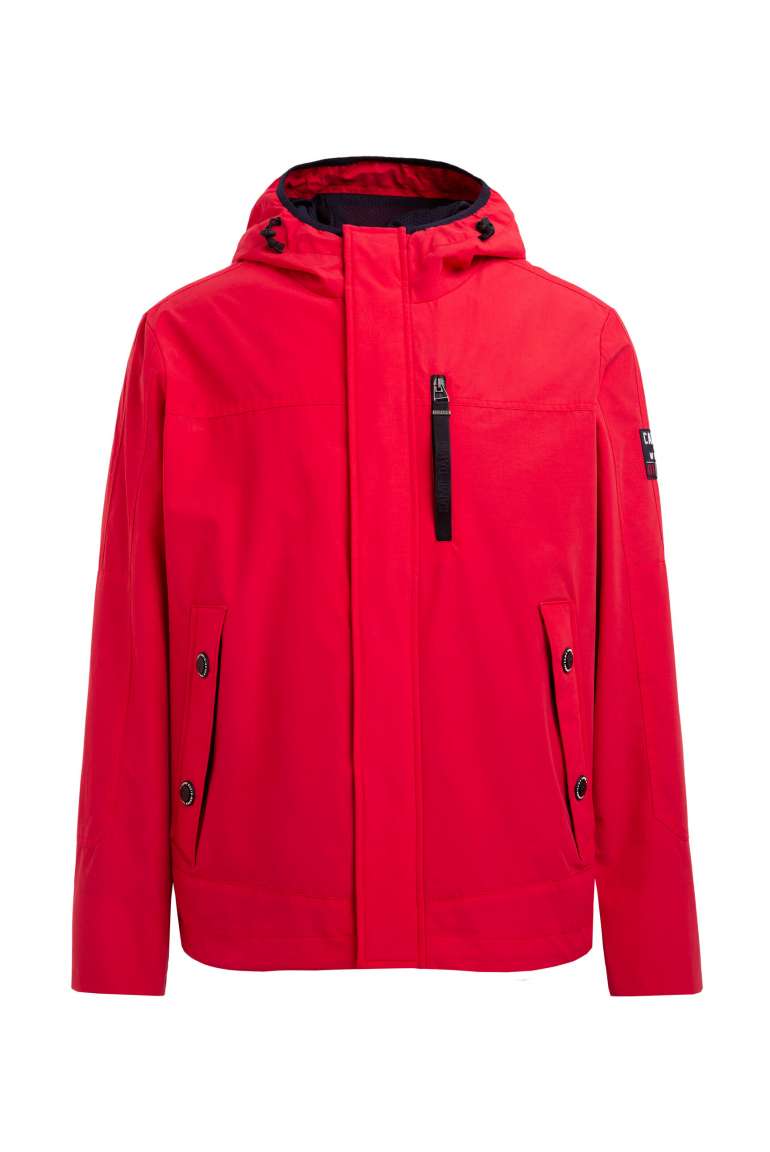 Wind- und Wetterjacke mit Kapuze summer red