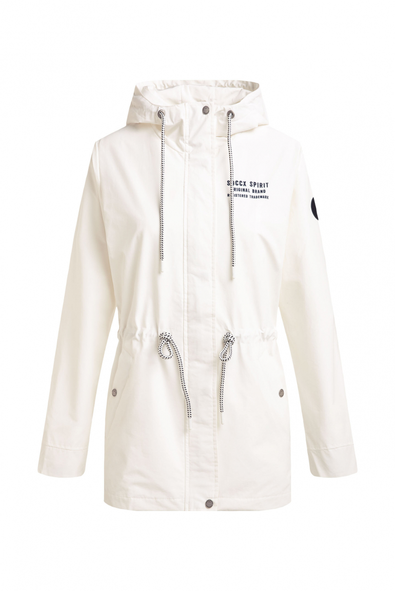 Wind- und Wetterjacke mit Kapuze ivory