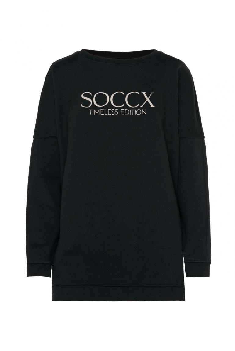 Classic Oversized Sweatshirt mit Logo Print black - CAMP DAVID & SOCCX