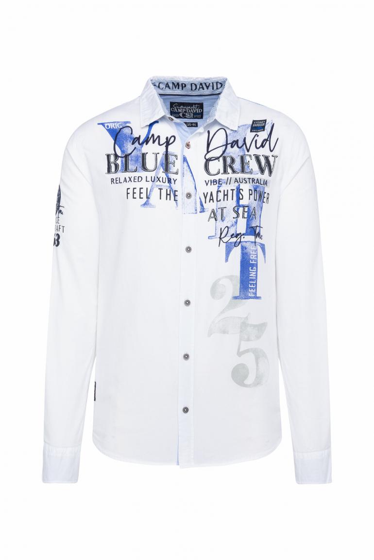 CAMP DAVID & SOCCX | Langarmhemd mit Webstruktur und Camp David Cargo Route Herren Jacke Jacket Übergangsjacke Gr