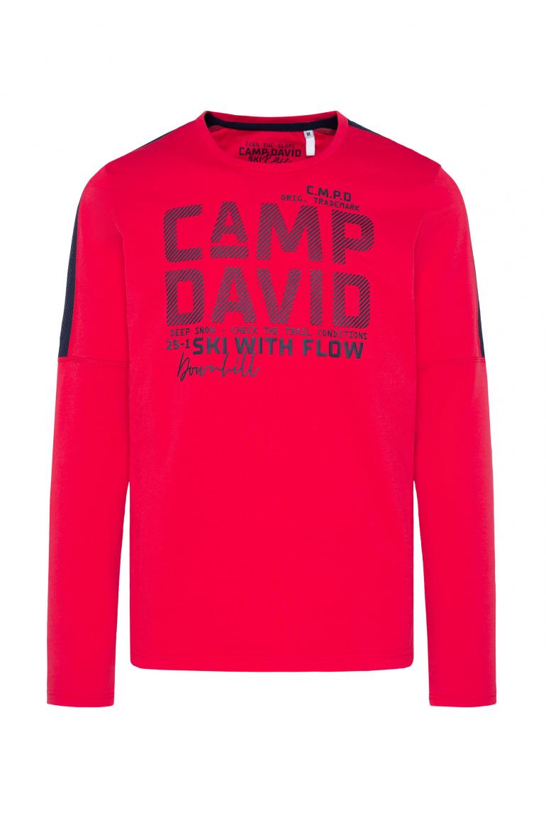 Langarmshirt - mission CAMP Schulter-Artwork SOCCX red & mit DAVID