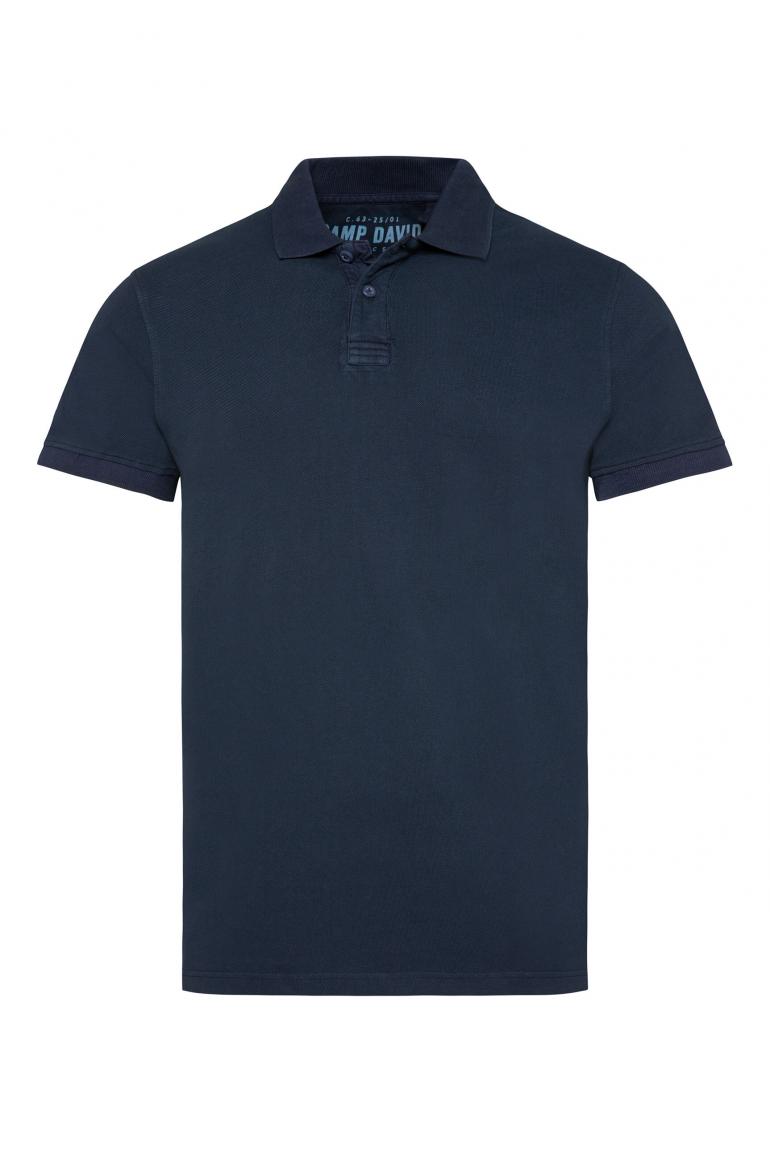 Poloshirt aus Pikee mit Logostick ocean navy - CAMP DAVID & SOCCX