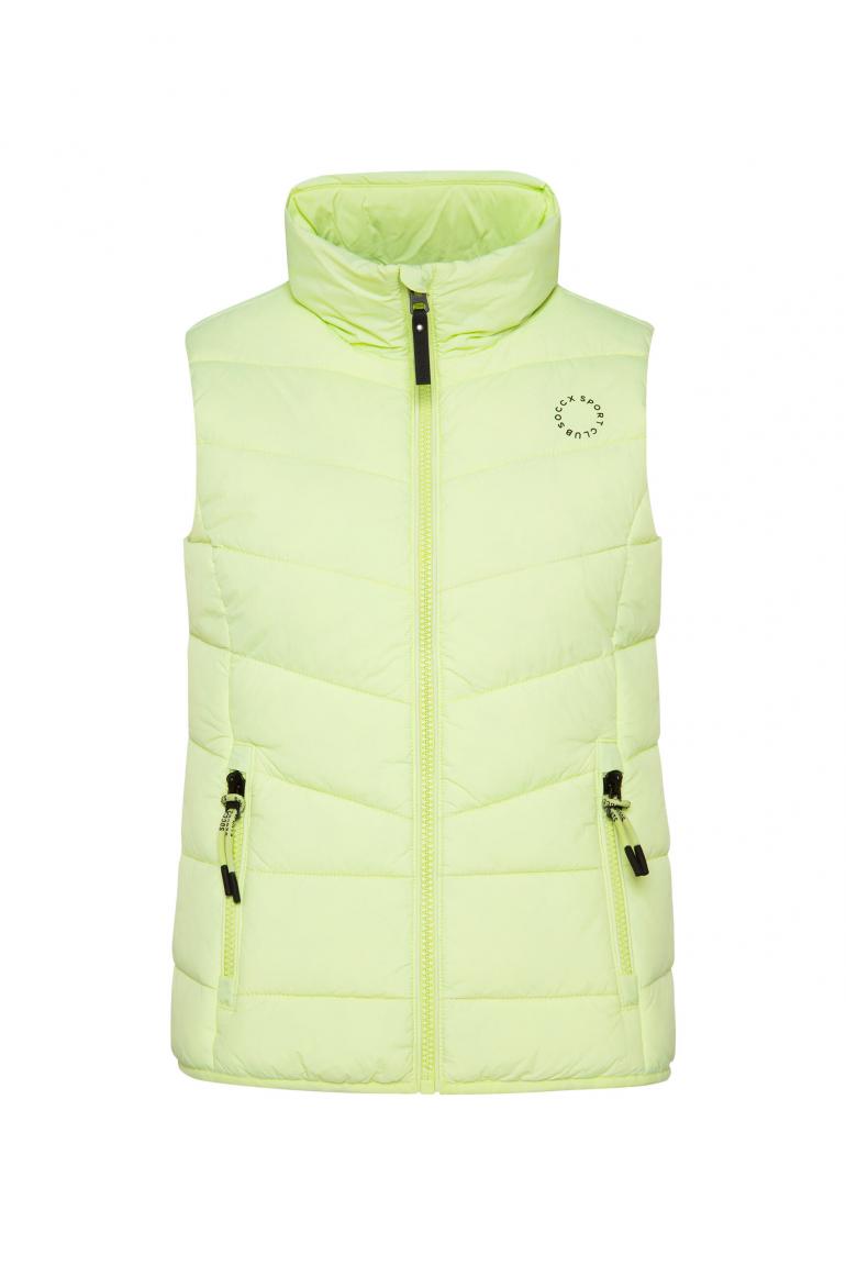 CAMP DAVID & SOCCX Steppweste mit Rücken-Print wasabi light 