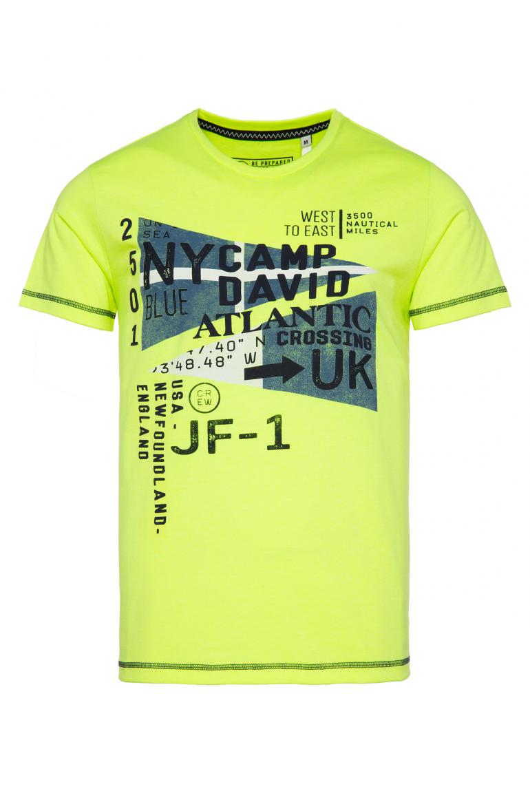 SOCCX DAVID CAMP | & Artwork neon mit lime Print Rundhals T-Shirt