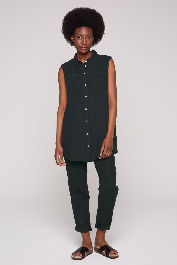 Ärmellose Bluse aus Leinen