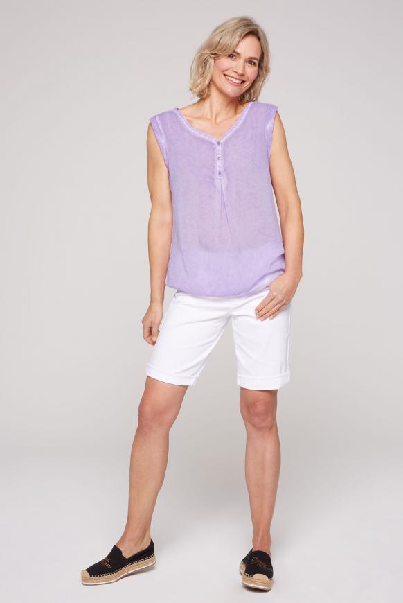 Ärmellose Bluse mit Rücken-Artwork