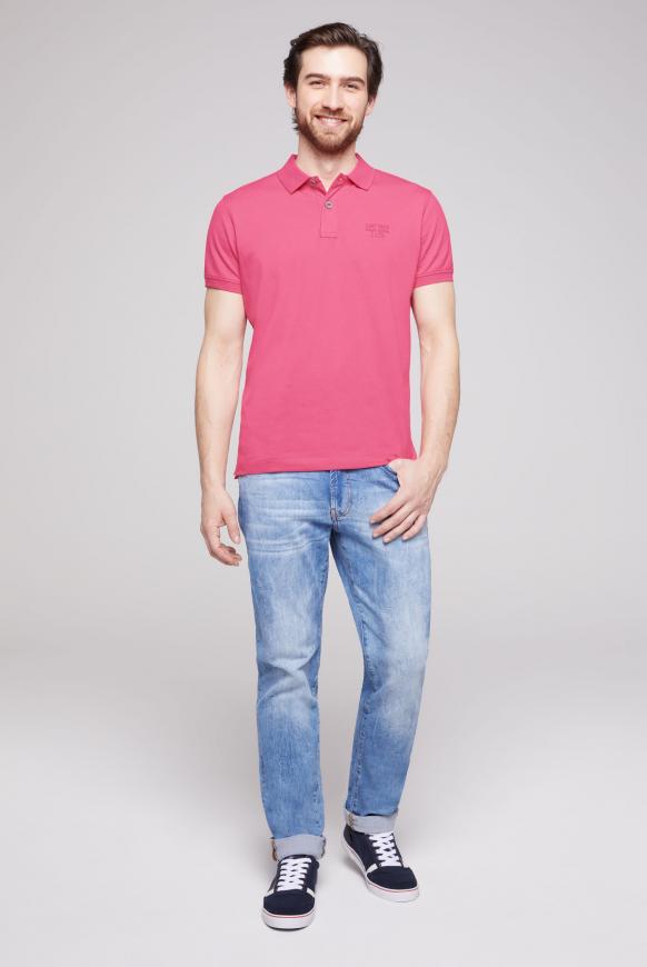 Basic Pikee-Polo mit Logo-Stickerei